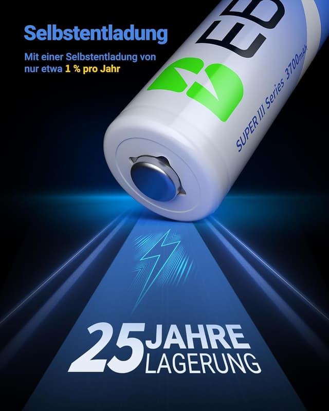 Detalle 2 de EBL AA Lithium 3700mAh 8er-Pack