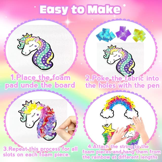 Detalle de KIFHCMPR Poke‑in Craft Kit for Kids 4+ 🎨