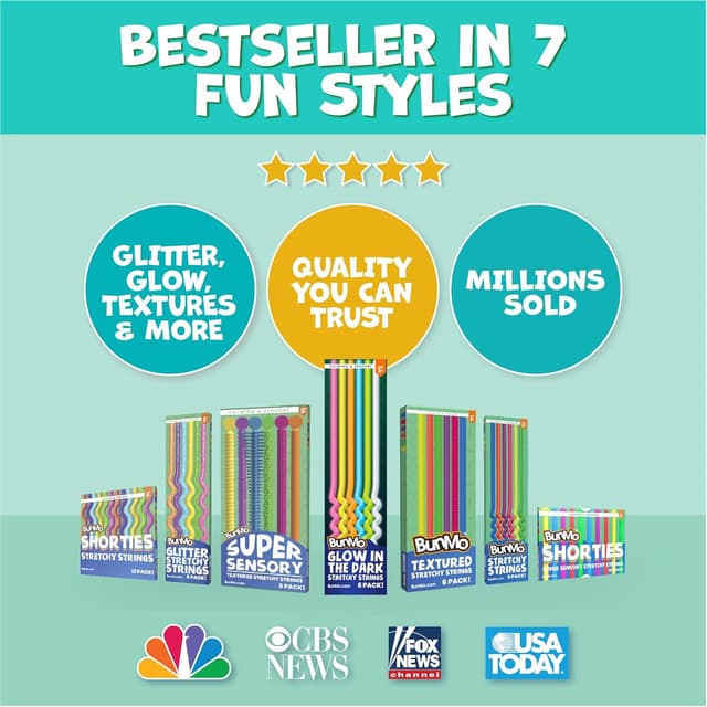 Thumbnail 6 de BUNMO Stretchy Sensory Strings 6-pack