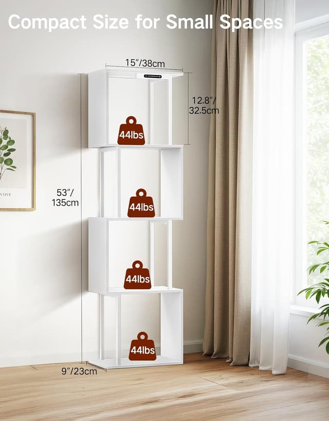 Detalle 2 de OUTONLIFE Estantería Geométrica en S con Luz LED