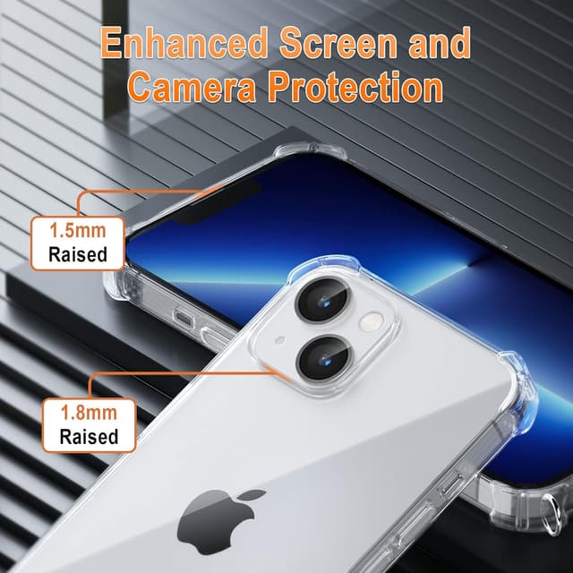 Detalle 2 de XTCASE Coque iPhone 14 transparente en silicone TPU avec cordon tour de cou