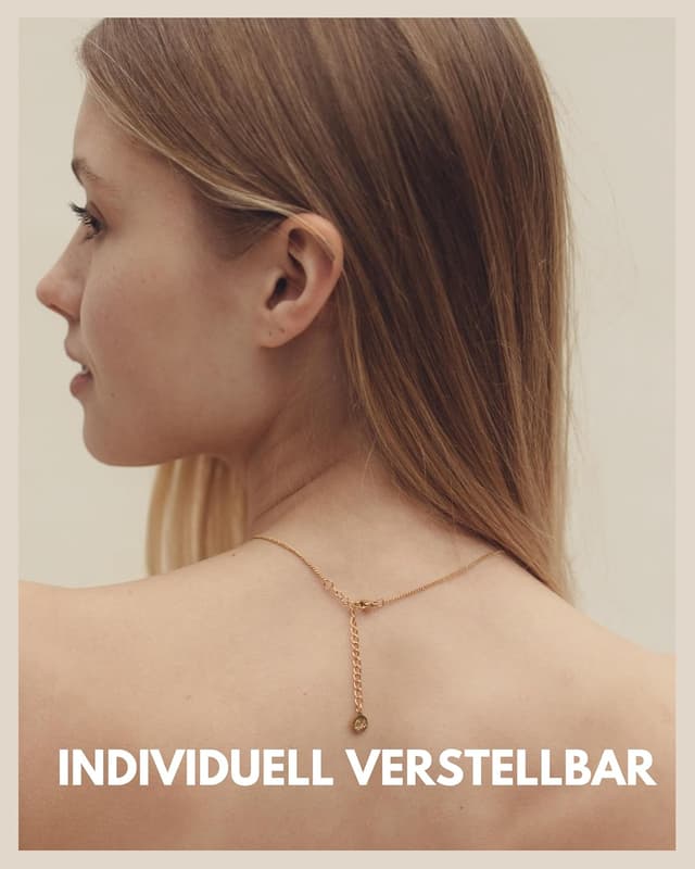 Detalle de GD GOOD.designs Maria Kette für Damen – wasserfeste Madonna-Halskette aus Edelstahl mit kleinem Kreuz, 42+5 cm verstellbar