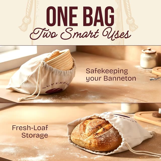 Thumbnail 3 de Superbaking Banneton 9" Proofing Basket 🥖