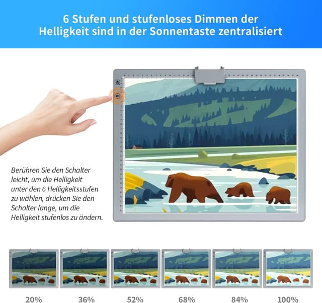 Thumbnail 2 de Table lumineuse A3 LED rechargeable 3 couleurs