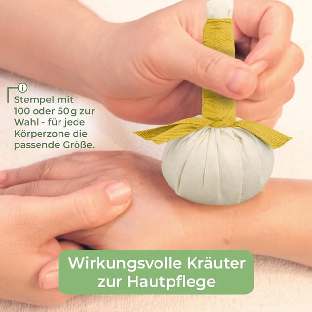 Detalle 2 de Massage-Expert Kräuterstempel Pflege Klein 2x50 g