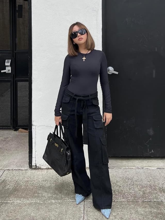 Detalle 2 de SHAPERX bodysuit leotard top with high stretch