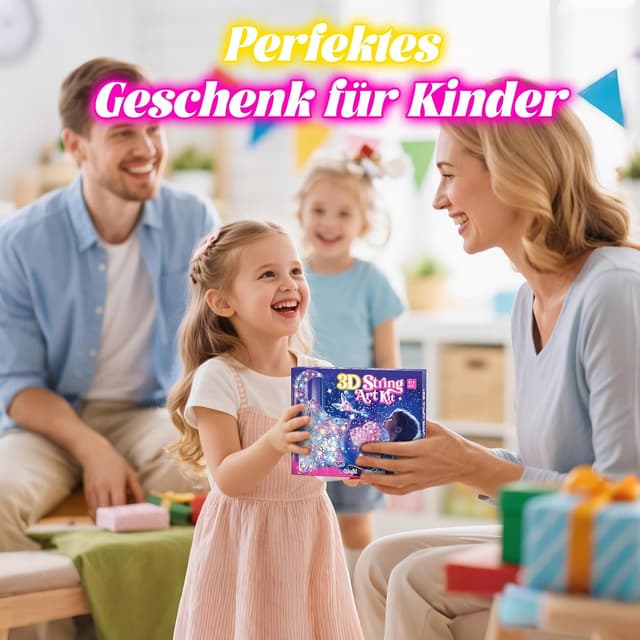 Thumbnail 6 de Hapikids Basteln 8–12 Jahre 3D String Art Geschenk