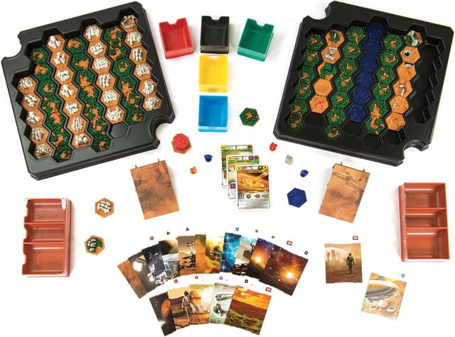 Detalle de Ghenos Games Terraforming Mars Big Box con tessere 3D e organizer per espansioni