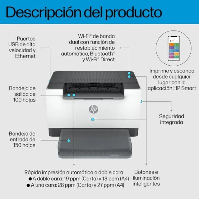 Thumbnail 3 de HP LaserJet SFP M207dw Impresora Láser Monocromo WiFi 🖨