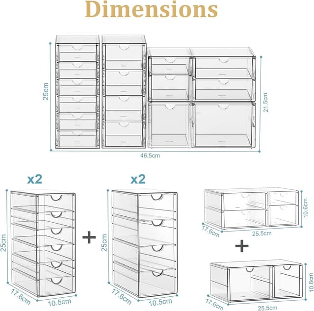 Detalle 2 de SortNStore Schreibtisch Organizer 16 Schubladen 🗄