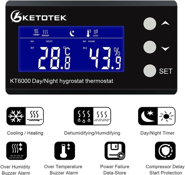 Thumbnail 1 de KETOTEK KT6000 Thermostat Hygrostat 230V