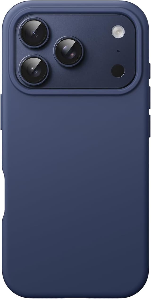 Detalle de JetTech coque silicone liquide pour iPhone 17 Pro (6,3 pouces) – protection intégrale douce et anti-rayures, bleu foncé