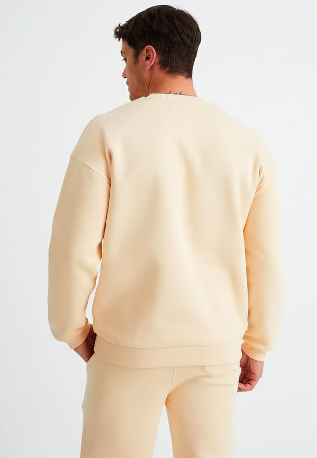 Detalle de Leif Nelson Jogging surdimensionné en coton noir pour homme (tailles S à XXL)