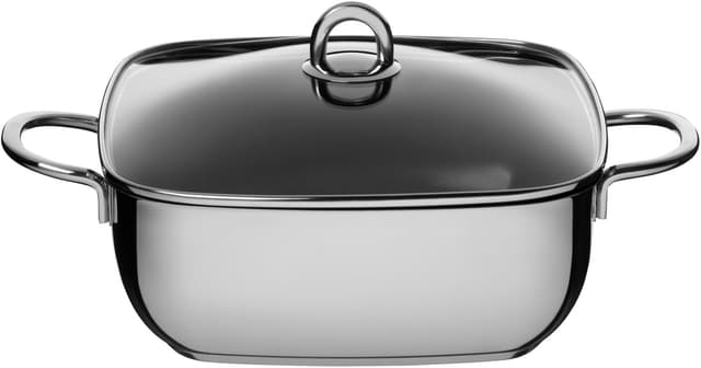 Detalle de Silit Studio Schmortopf mit Deckel (29 x 29 x 10 cm) – backofengeeignet, Induktion, Edelstahl beschichtet
