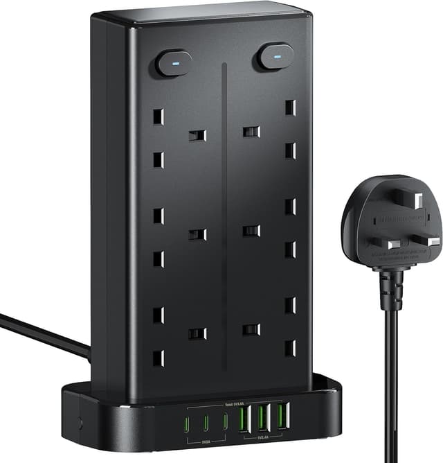 Detalle de Tower Extension Lead with USB C Slots 1.8m