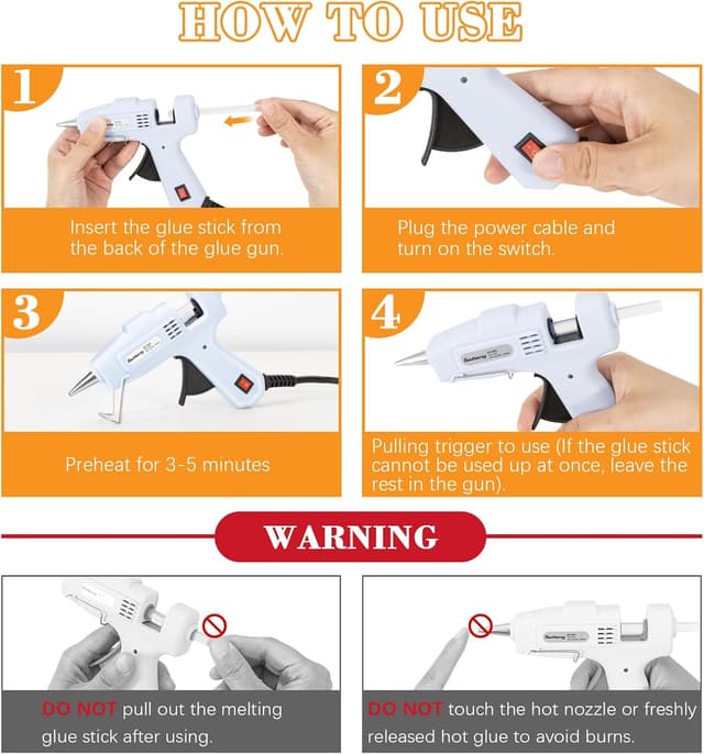 Thumbnail 4 de BeiHeng 20W Mini Hot Glue Gun with 30 sticks
