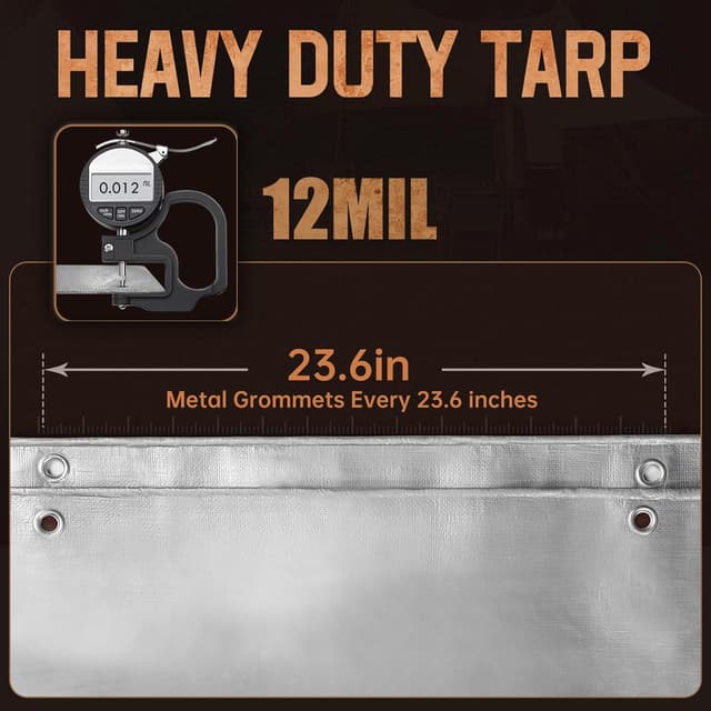 Thumbnail 6 de Spacever Tarp Heavy Duty 12x24 FT waterproof tarp 🛟