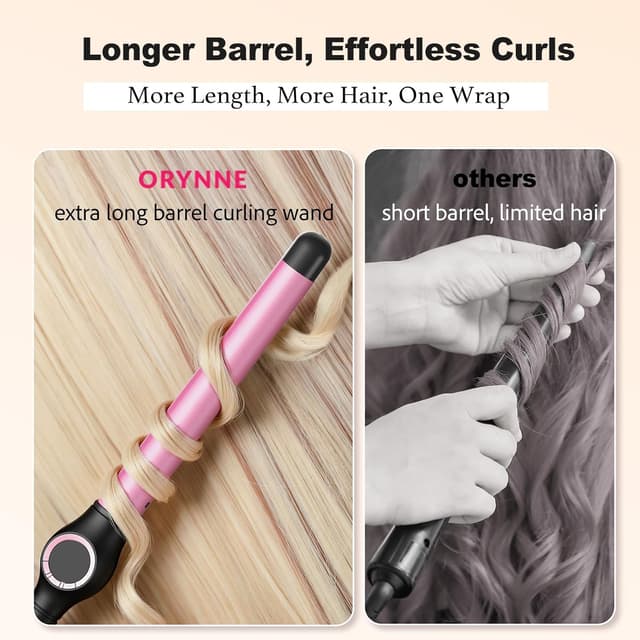 Detalle de ORYNNE 1 Inch Curling Wand for Long Hair