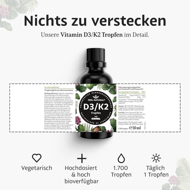 Thumbnail 6 de Vitamin D3/K2 Tropfen 50 ml đź’Š