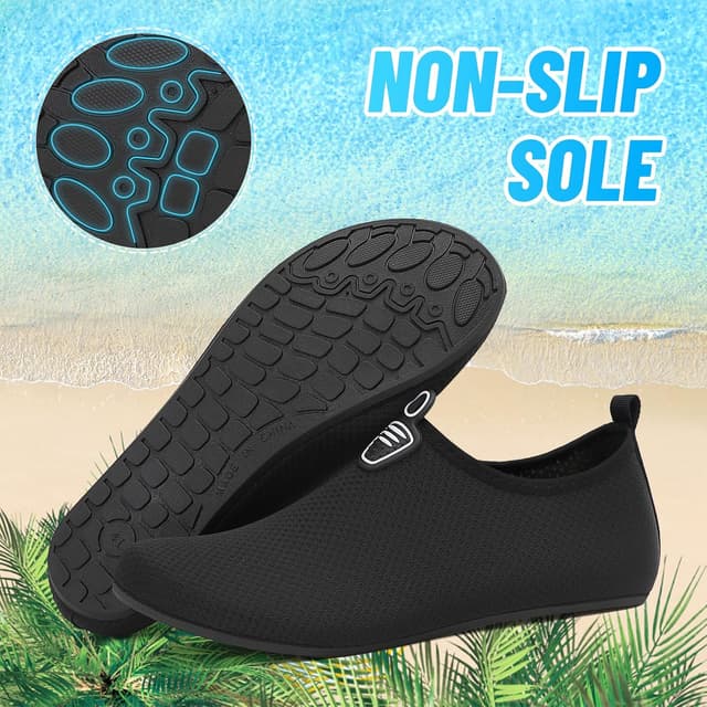 Detalle de sportvibe Beach Water Shoes for Men & Women – breathable quick-dry slip-on aqua shoes