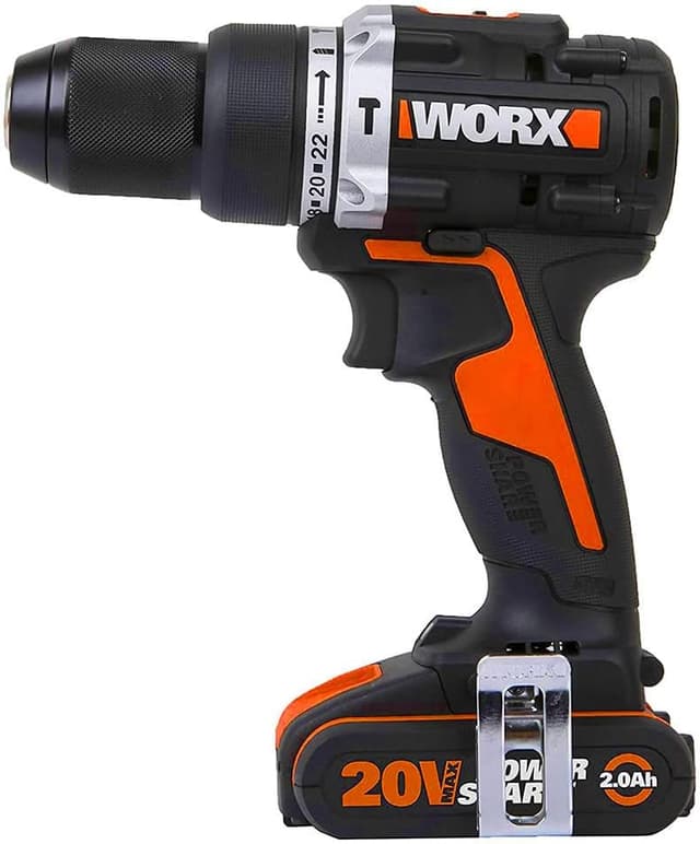 Detalle 2 de WORX WX352 trapano avvitatore con percussione brushless 60 Nm e batterie 20V 2.0Ah (2 pezzi)