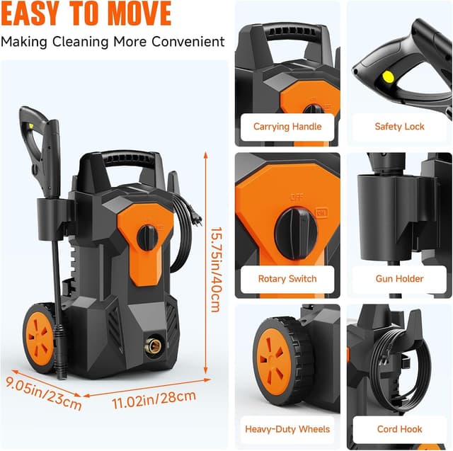 Detalle 1 de Yospinber Idropulitrice alta pressione 1600W