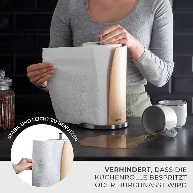 Thumbnail 3 de EXITOSO Portarrollos de Bambú y Acero Inoxidable