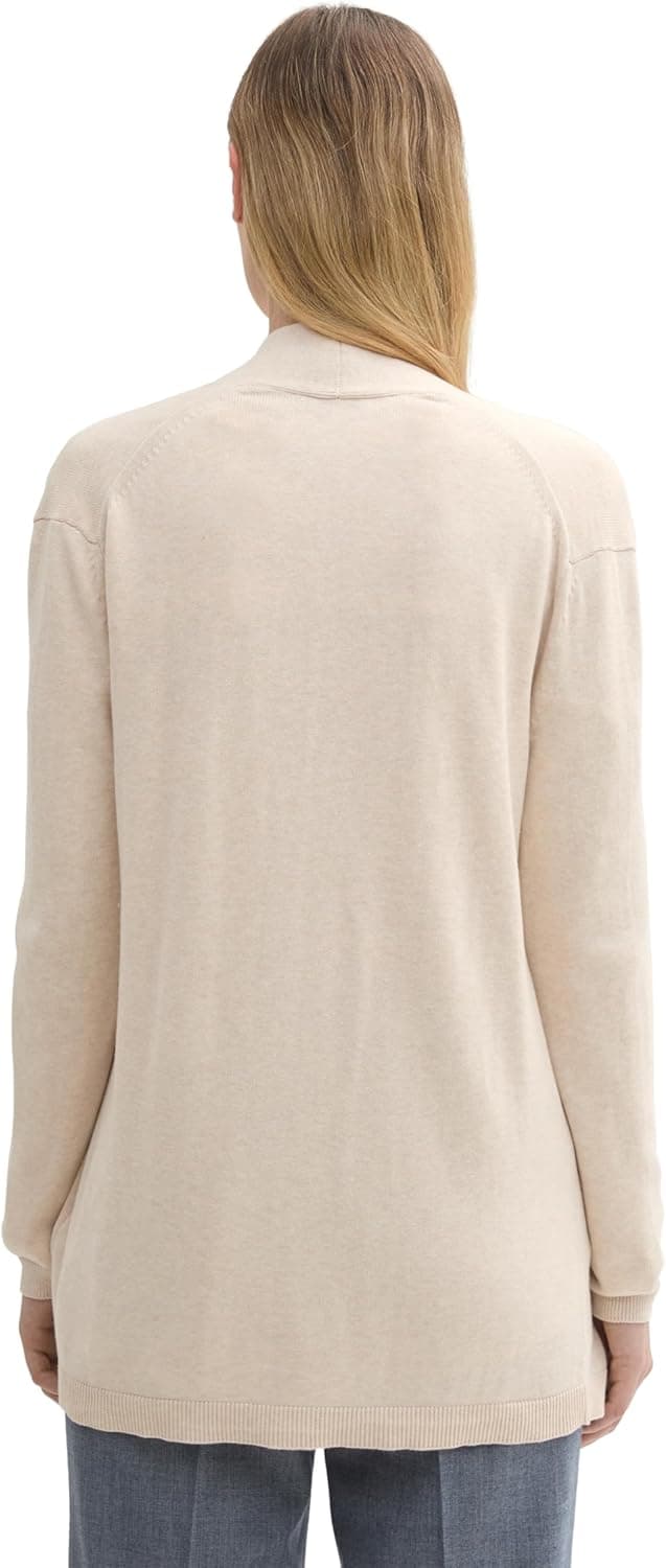Detalle de TOM TAILOR 1045346 cardigan donna lungo in maglia morbida