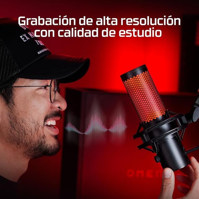 Detalle 2 de HyperX Quadcast 2 micrófono USB para streaming 🎤