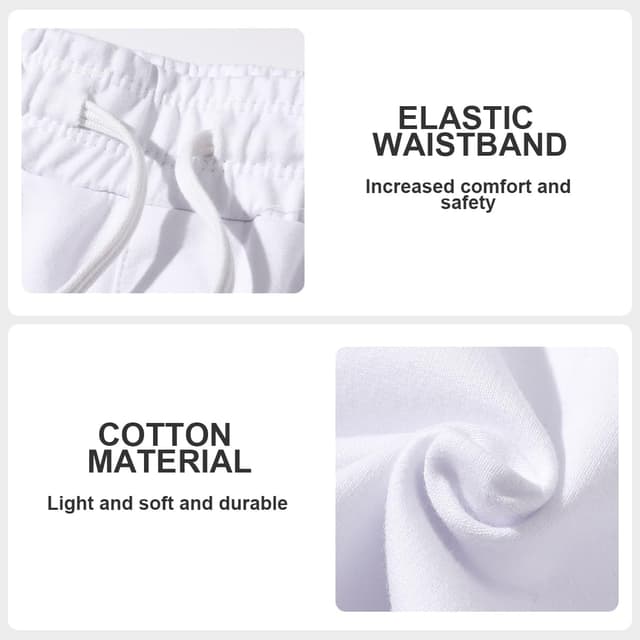 Detalle de Mauro Kane men’s 5-inch cotton sweat shorts with pockets for gym and everyday wear