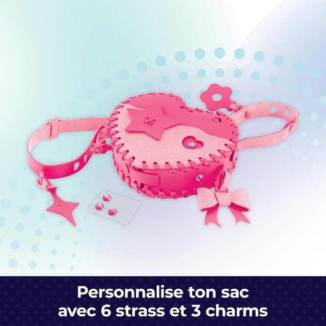 Detalle de Cool MAKER Kit Sac à main Sweetheart : créer un sac simili-cuir avec strass et charms