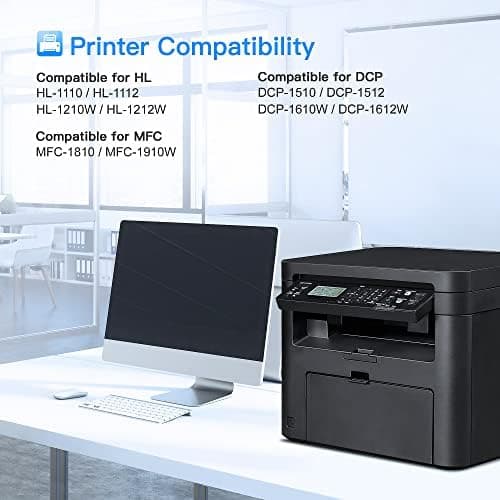 Detalle de LxTek TN1050 Tonerkartuschen kompatibel für Brother TN-1050 (2er-Pack, Schwarz)