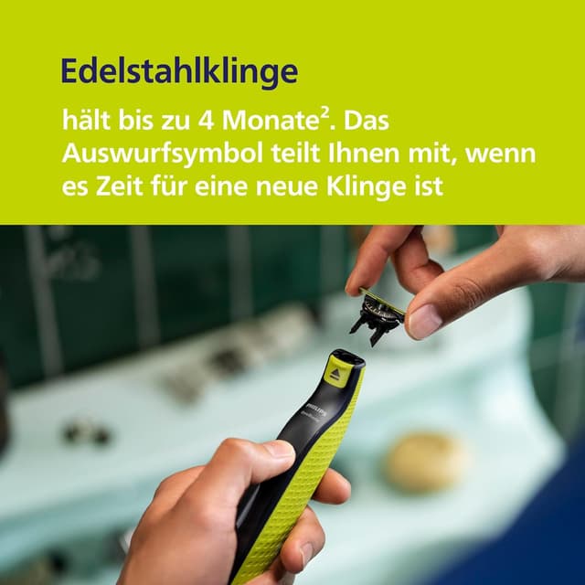 Detalle de Philips OneBlade 360 Face (QP2724/31) – elektrischer Rasierer & Trimmer für Gesicht, Nass- und Trockenrasur