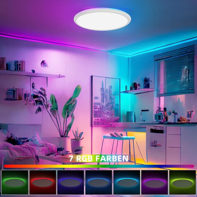 Detalle 1 de muyuua Deckenlampe LED 30 cm 23 W