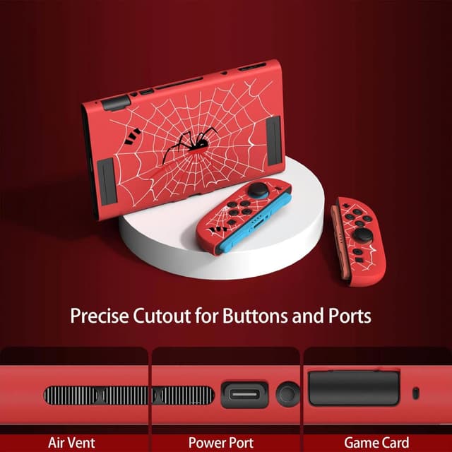 Detalle de JEMDO Schutzhülle für Nintendo Switch 2 (2025) – stoßfestes TPU Case mit rutschfestem Griffmotiv