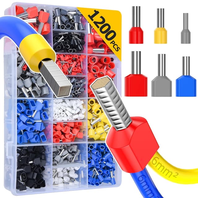 Detalle de 1200 terminales eléctricos Preciva para crimpado DIY