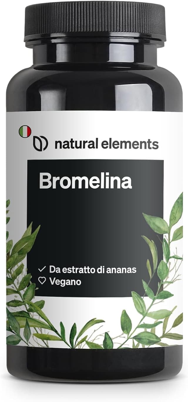 Detalle de natural elements Bromelina 400 mg (2.500 GDU/g), 90 capsule gastrorresistenti