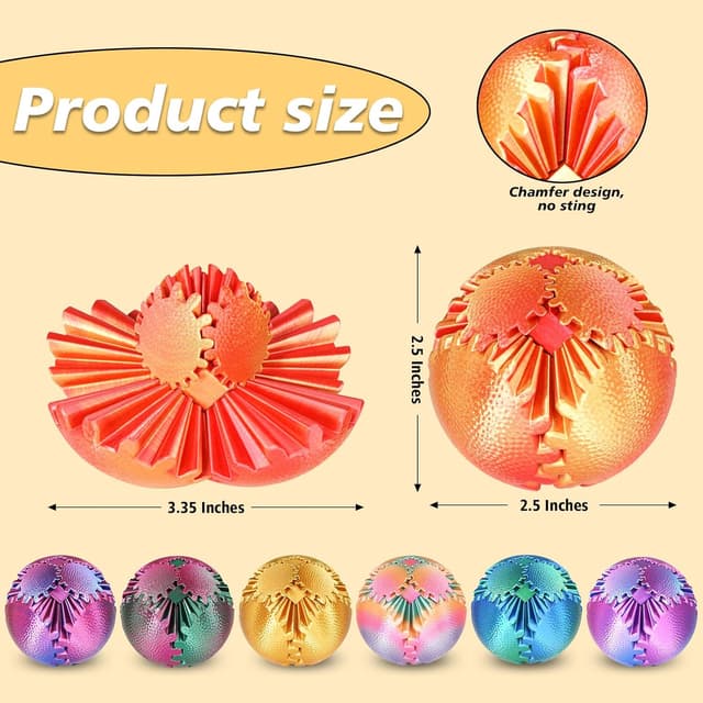 Thumbnail 4 de Gear Ball Fidget Steampunk Kugel 6 cm