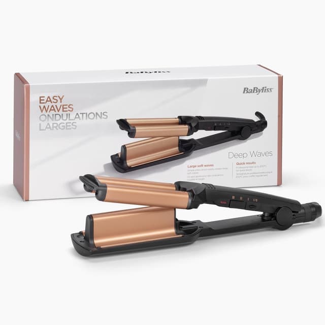 Detalle de BaByliss Deep Waves W2447E – Cylindre à revêtement céramique, 3 températures 160–200°C et ondes sans frisottis