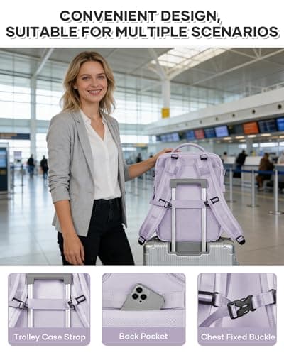 Detalle 2 de BJLFS mochila al vacío con bomba incluida (40x30x20) para cabina compatible con Ryanair y Wizz Air