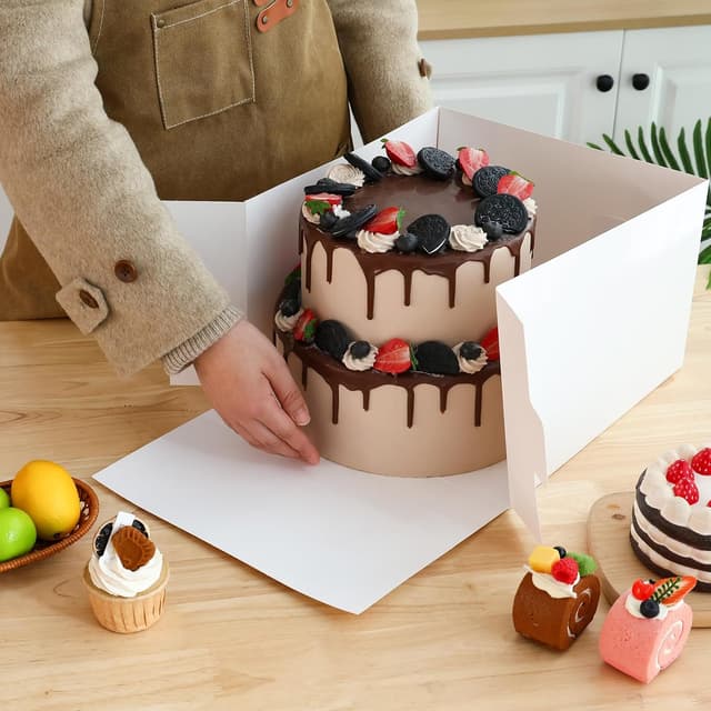 Detalle 2 de 15Pcs Cake Boxes 12x12x8 Inch White