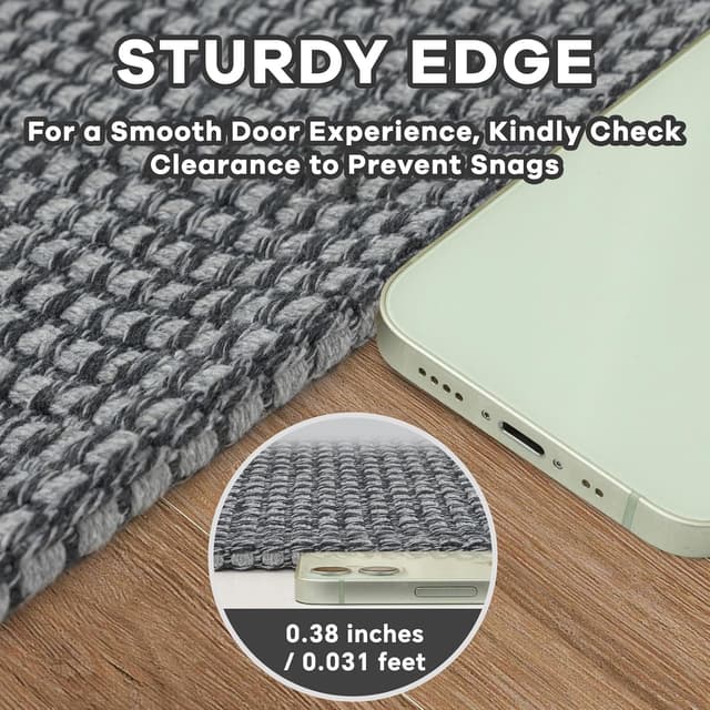 Thumbnail 1 de EARTHALL Woven Area Rug 2x3 ft washable door mat
