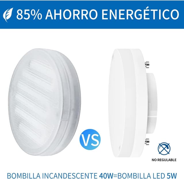 Thumbnail 4 de LVWIT Bombillas LED GX53 5W, Luz Calida, Pack de 4