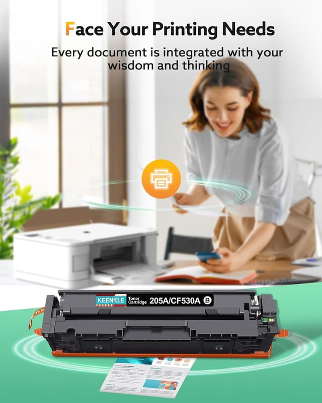 Detalle 2 de KEENKLE 205A CF530A toner compatibile HP 205A CF530A, 4-pack colori (Nero/Ciano/Magenta/Giallo)