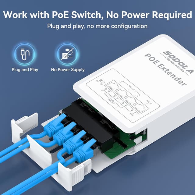 Thumbnail 4 de Sodola Extenseur PoE Gigabit 4 ports