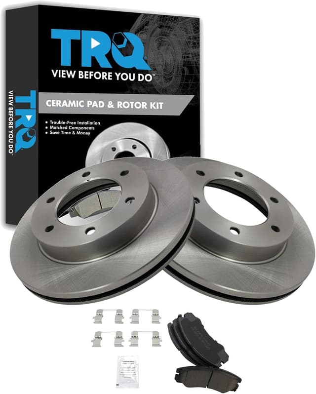 Detalle de TRQ Front Ceramic Brake Pad and Rotor Set for 2002–2004 Isuzu Axiom (Front)