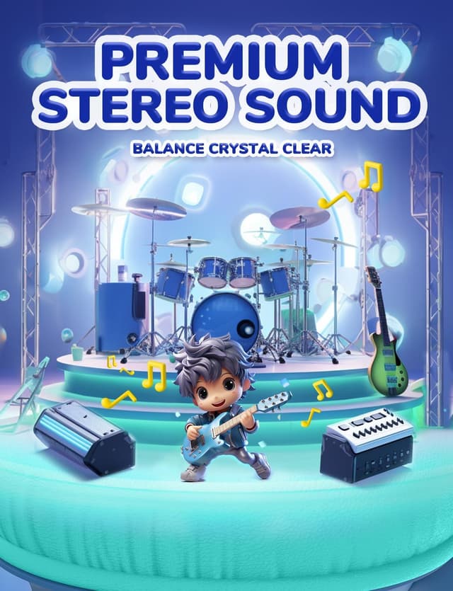 Detalle de iClever Kids Headphones 85dBA volume limit