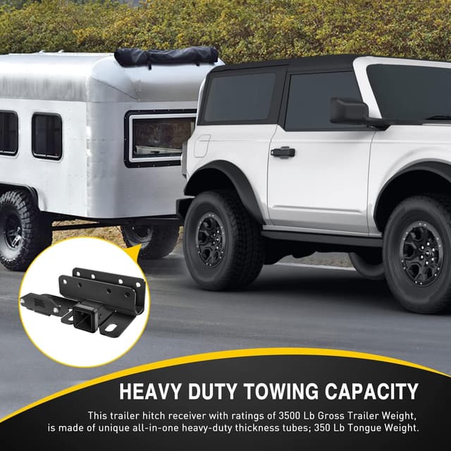 Thumbnail 6 de Nilight 2-Inch Rear Trailer Hitch Receiver Kit for 2021-2026 Ford Bronco (2-Door & 4-Door, Excludes Bronco Sport)