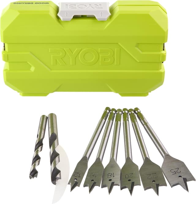 Detalle 2 de Set Ryobi da 12 punte per trapano per legno (6 punte e 6 piatte flat)