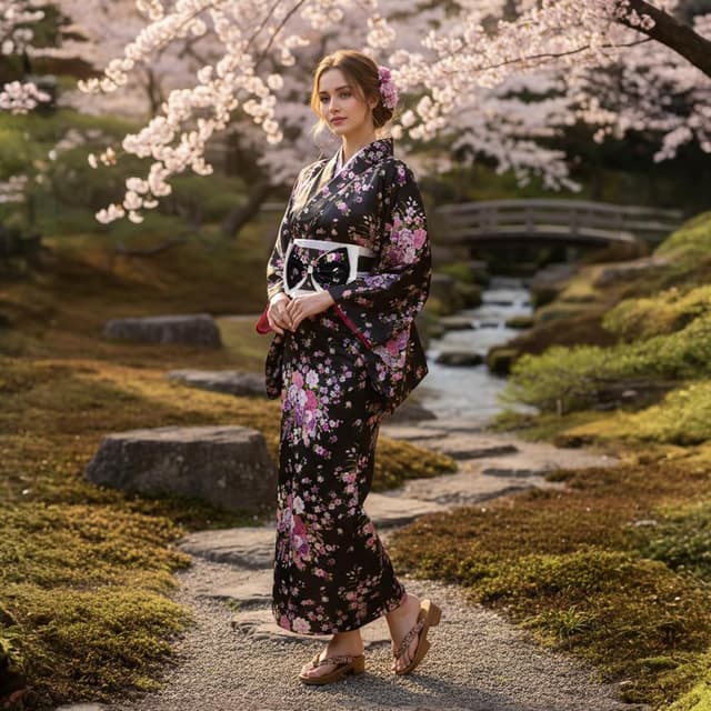 Thumbnail 6 de Conjunto Yukata Kimono Mujer 115 cm